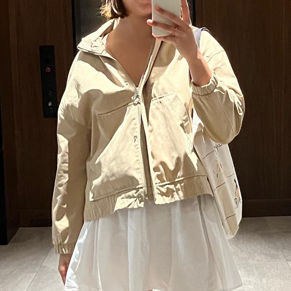 Zara hoodie rain coat jacket